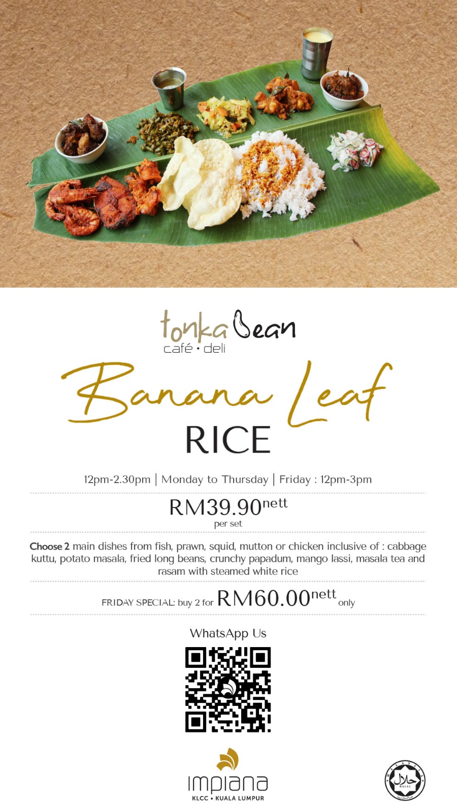 Banana Leaf Rice at Impiana KLCC Hotel promotion