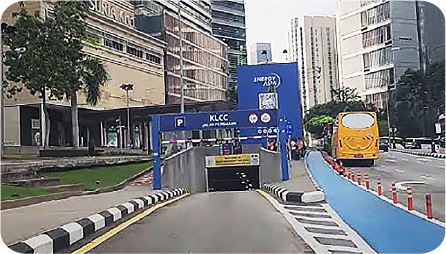 Premium parking facility access route